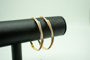 Slay Tri- Color 22k Gold set of 2 Bangles