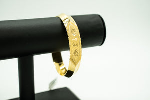 Khanda- Ik Onkar Design 22k Gold Kara Bracelet